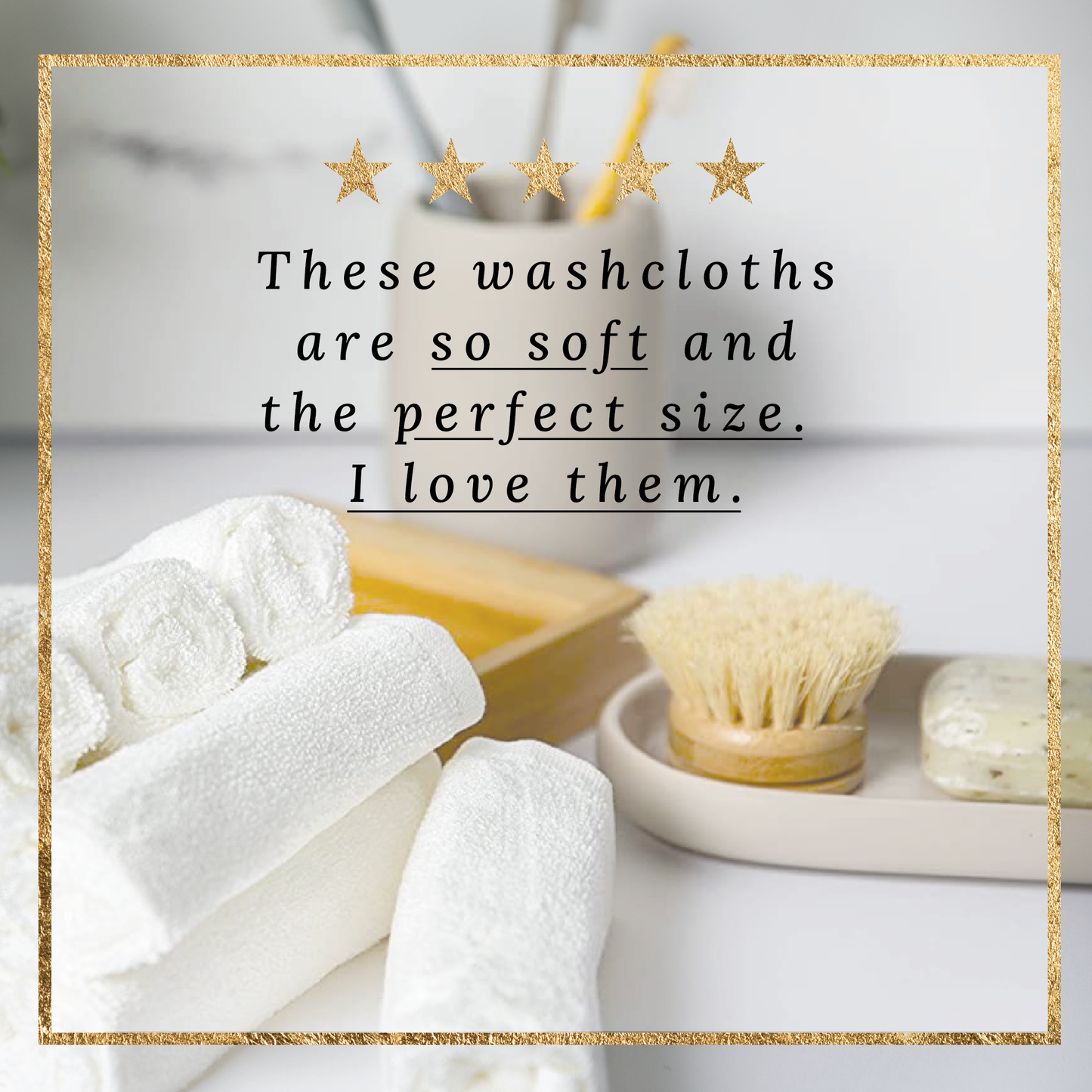 Luxury Bamboo Facial Washcloths, Set of 6, White